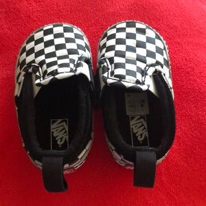 Vans checkered slip ons